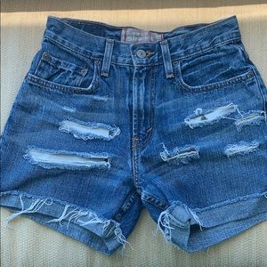 Levi Distressed Denim Shorts